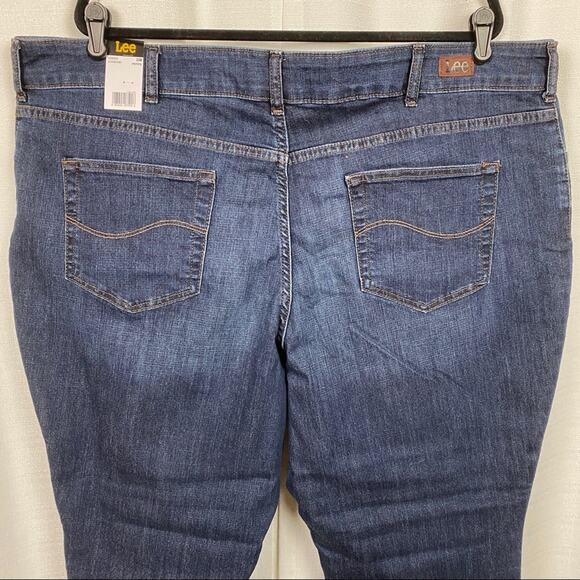 Lee Relaxed Fit Straight Leg Mid Rise Jeans Sz.24W Petite NWT - Picture 9 of 11